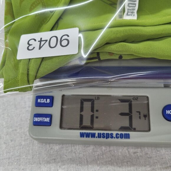 Monoreno Top Womens L Green Sheer Navajo‎ Print Tunic Cover Up Angel Sleeve New - Picture 11 of 11